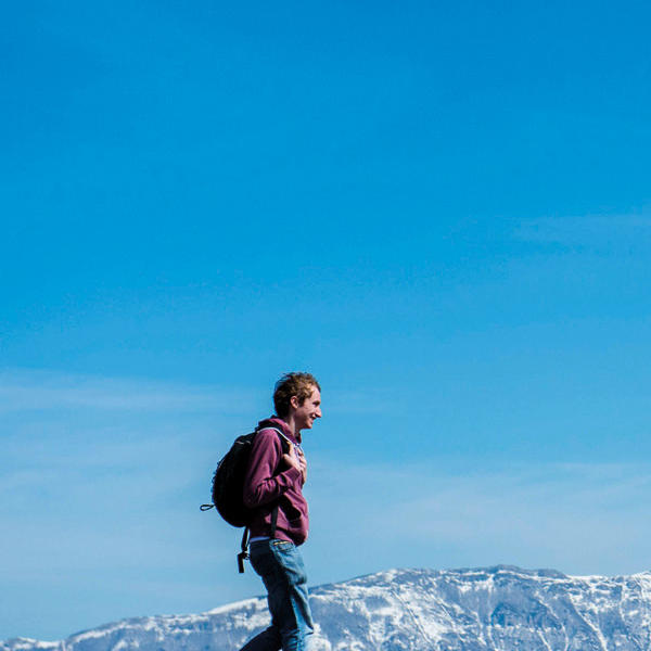 Geography Field Trip to Rome with Student & Snow Capped Mountains